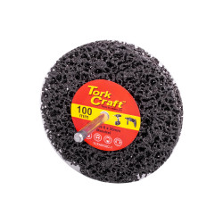 TORK CRAFT Face Off Disc 100mm Fitted 6mm Mandrel Carded For A Drill