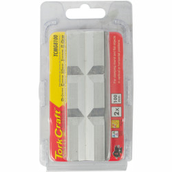 TORK CRAFT Vice Jaws Magnetic Alum. 100mm X 32mm 2pc Prism Face
