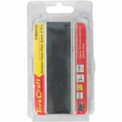 TORK CRAFT Vice Jaws Magnetic Alum. 100mm X 32mm 2pc Rubber Face