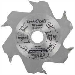TORK CRAFT Blade Biscuit Joiner 100 X 6t 22.0mm Tct