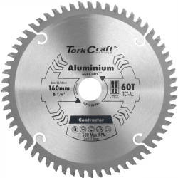 TORK CRAFT Blade Contractor Alum 160 X 60t 20/16 Circular Saw Tct