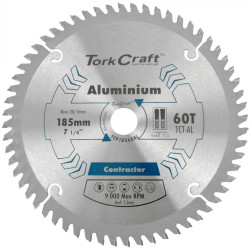 TORK CRAFT Blade Contractor Alum 185 X 60t 20/16 Circular Saw Tct