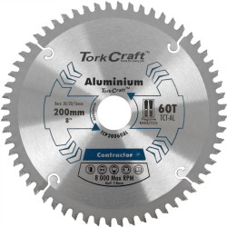 TORK CRAFT Blade Contactor Alum 200 X 60t 30/20/16 Circular Saw Tct