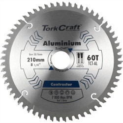 TORK CRAFT Blade Contactor Alum 210 X 60t 30/16 Circular Saw Tct