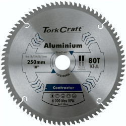 TORK CRAFT Blade Contractor Alum 250 X 80t Tcg Neg 30mm Circular Saw Tct