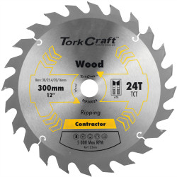 TORK CRAFT Blade Contractor 300 X 24t 30/1/20/16 Circular Saw Tct