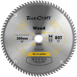 TORK CRAFT Blade Contractor 300 X 80t 30/1/20/16 Circular Saw Tct