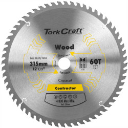 TORK CRAFT Blade Contractor 315 X 60t 30/1/20/16 Circular Saw Tct