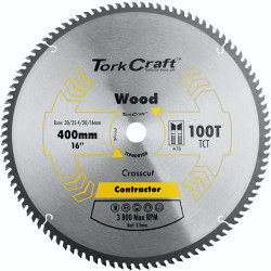 TORK CRAFT Blade Contractor 400 X 100t 30/1 Circular Saw Tct