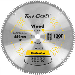 TORK CRAFT Blade Contractor 450 X 120t 30/1 Circular Saw Tct