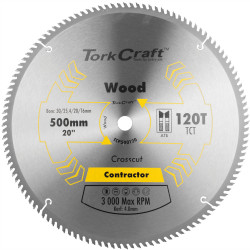 TORK CRAFT Blade Contractor 500 X 120t 30/1 Circular Saw Tct