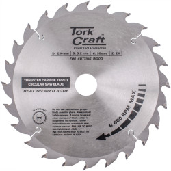 TORK CRAFT Blade Tct 230 X 24t 30/1/20 Atb Positive Profesional Industrial