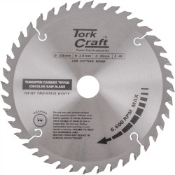 TORK CRAFT Blade Tct 235 X 40t 30/25/16 Atb Positive Profesional Industrial