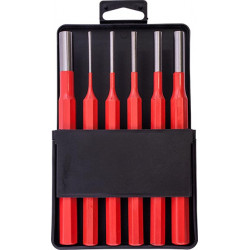 TORK CRAFT  TORK CRAFT Pin Punch Set 6pc - 2.5, 3.5, 4. 5, 6, 8, 10mm Red