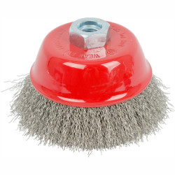 TORK CRAFT Wire Cup Brush 100 X M14 Crimped Stainless Steel Tcw
