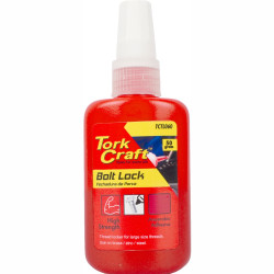 TORK CRAFT Bolt Lock High Strength For Large Sized Threads - Red - 50g