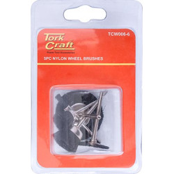 TORK CRAFT Wire Brushes Mini 5pc Nylon 3.2mm Shaft Assorted Shapes