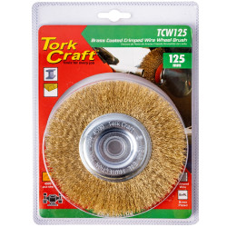 TORK CRAFT Wire Wheel Brush 125mm X 14mm X 16mm Arbor With 1/2\' Bush