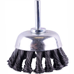 TORK CRAFT Wire Cup Brush Twisted Plain 65mm X 6mm Shaft Blister