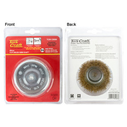 TORK CRAFT Wire Cup Brush 80mm X 6mm Shaft Blister
