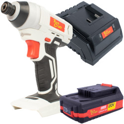 TORK CRAFT Imp. Driver 20v Tc20090 C/w Std. Charger & 2.0ah Battery