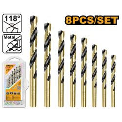 INGCO Drill Bit Set Twist Hss 8pc
