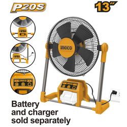 INGCO 20v Ps+ C/l Fan 3 Setting 30.5cm