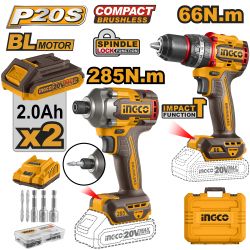 INGCO 20v Ps+ C/l 2pcs Drill/driver Combo Kit