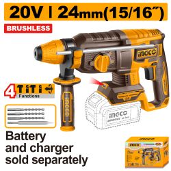 20v Ps+c/l B/l Rotary Drill+acc No B/c