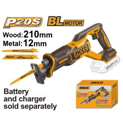 20v Ps+ C/l Recip Saw 2 Blades No B/c