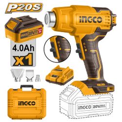 INGCO 20v Ps+ C/l Heat Gun 3p Kit Bat