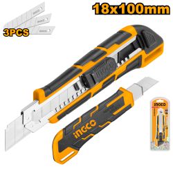 INGCO Knife 100mm S/off 18mm +3 Blades