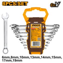 INGCO Spanner Set Inc 13mm In Clip 8pc