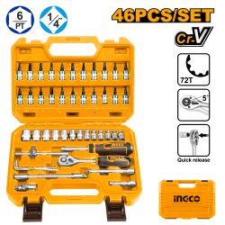 Socket Set 1/4 45pc 4-14mm Bmc