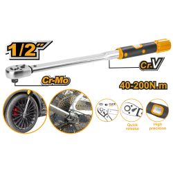 INGCO Wrench Torque 1/2 530mm 40-200 N.m Adj Cr-v