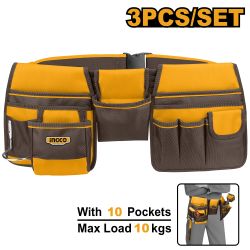 INGCO Tool Pouch & Belt 2pc