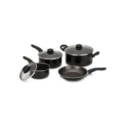 7 Piece Non-stick Cookware Set Black