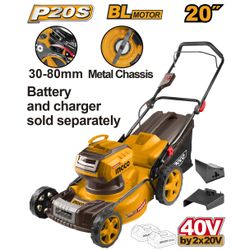 INGCO 20v Ps+ C/l 40v Lawn Mower 510mm 60l