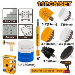 INGCO 20v Ps+ Acc Brush Clean Set Med 11pc