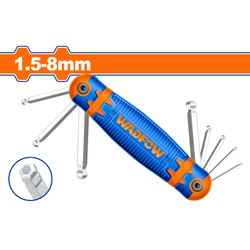 WADFOW A/key B/p Knife Set Cr-v 1.5mm-8mm 8pcs