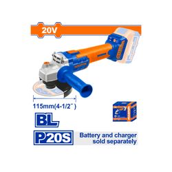 WADFOW 20v Ps+ C/l A/grinder B/less 115mm