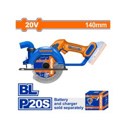 WADFOW 20v Ps+ C/l Circular Saw B/l 140mm + Ass