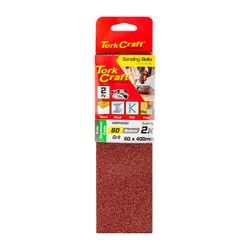 TORK CRAFT Sanding Belt 60 X 400mm 80grit 2/pack (for Triton Palm Sander)