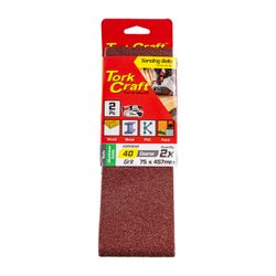 TORK CRAFT Sanding Belt 75 X 457mm 40grit 2/pack