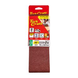TORK CRAFT Sanding Belt 75 X 457mm 80grit 2/pack