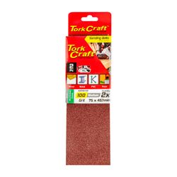 TORK CRAFT Sanding Belt 75 X 457mm 100grit 2/pack