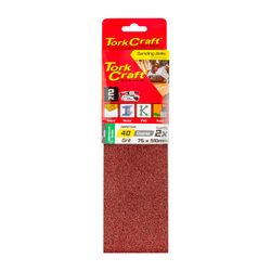 TORK CRAFT Sanding Belt 75 X 510mm 40grit 2/pack