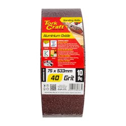 TORK CRAFT Sanding Belt 75 X 533mm 40 Grit 10/pack