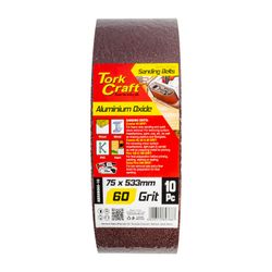 TORK CRAFT Sanding Belt 75 X 533mm 60 Grit 10/pack