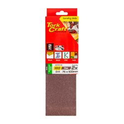 TORK CRAFT Sanding Belt 75 X 533mm 180grit 2/pack